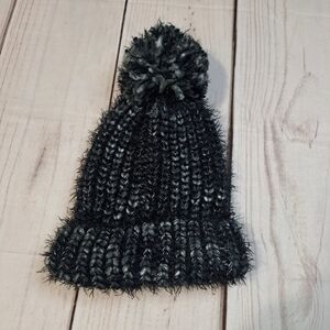A.n.a A New Approach Metallic Black Pom Hat Beanie